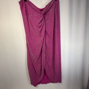 Pink Sparkle Strapless Barbie Club‎ Dress P2P Measures 19 Inch